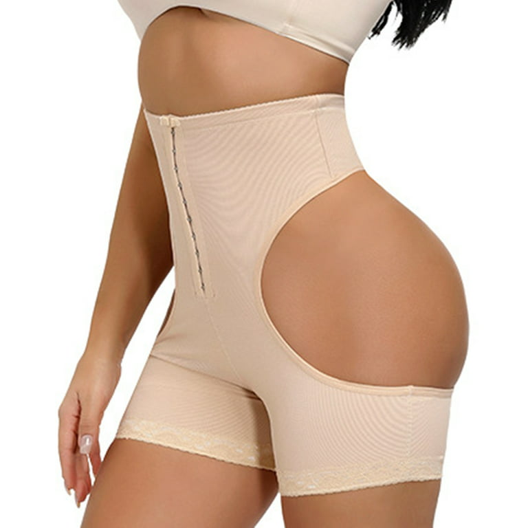 Homgro Women's Butt Lifter High Waist Girdle Tummy Control Shapewear Waist  Trainer Slimming Booty Lifting Buttless Panties Underwear Firm Compression