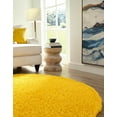 thumbnail image 4 of Unique Loom 3151431 7 x 7 Pi Shag Solide Tapis Rond&44; Toscan Soleil Jaune, 4 of 15