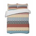 thumbnail image 2 of Boho Orange Twin Size Down Alternative Comforter, Lightweight Comforter Quilt Bedding Set with Pillow Shams Yellow Geometric Stripes Turquoise Bohemia All Seasons Bed Comforter Duvet Insert 68"x86", 2 of 7