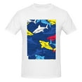 thumbnail image 4 of Bingfone Cartoon Shark Men'S Loose Fit Short-Sleeve Pocket T-Shirt, 4 of 7
