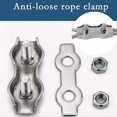 thumbnail image 4 of 10PCS Steel Cable Clamps, 304 Stainless Steel Cable Clamps, Duplex Clips, Rope Clamps, Cable Clips for Construction Sites and Ships, Clotheslines, Awn, 4 of 5