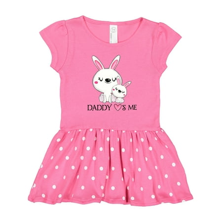 

Inktastic Daddy Loves Me- Bunny Family Gift Toddler Girl Dress