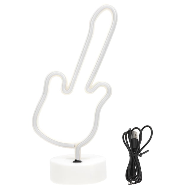 QUMIIRITY 1Pack Guitar Shaped Led Light Warm Color For Room Decoration Photography
