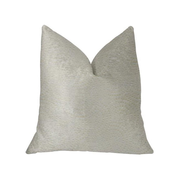 White Dove White Artificial Leather Luxury Throw Pillow, 20 x 36 in. King