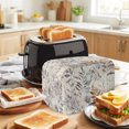 thumbnail image 3 of Toaster Cover 2 Slice, Farmhouse Leaves Dustproof Bakeware Oven Protector with Top Hook, Pastoral Vintage Flowers Botanical Waterproof Small Kitchen Appliance Toasters Dust Cover, 11"x6"x8", 3 of 9