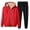 Red, variant on KKBOTIVE Mens Winter Coats Jogger Pants Sets 2 Piece Lined Hooded Jacket Sweatsuits Thicken Warm Sportswear, Red, Size XL