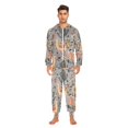 thumbnail image 3 of FORMRS Onesies Pajama for Adults Unisex Hoodie Winter Jumpsuit One Piece Sleepwear, Sizes S-2XL, Gray Llama Pattern, 3 of 7