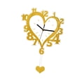 thumbnail image 5 of CarpNettore Acrylic Wall Clock with Arabic Numerals, Silent Movement, Heart Shape Decorative Gold, 5 of 9