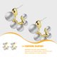 thumbnail image 5 of 1 par Pendientes de perlas Mujeres Anillos de Oreja Pendientes Pendientes Joyería Ear Tachuelas, 5 of 6