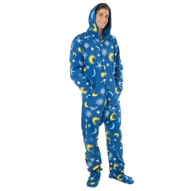 Footed Pajamas Footed Pajamas Starry Night Adult Hoodie Cotton
