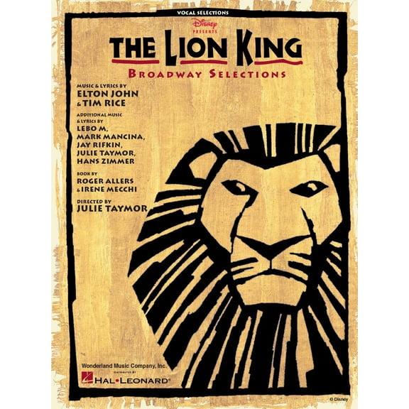 Hal Leonard The Lion King Broadway Selections Piano/Vocal/Guitar Songbook