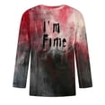 thumbnail image 2 of Camisas de Manga Larga para Hombres Imprimir Blusa de Manga Corta de Cuello Redondo, Camisas de Lino para Hombres, 2 of 4