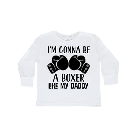 

Inktastic Boxer Like Daddy Boxing Gift Toddler Boy or Toddler Girl Long Sleeve T-Shirt