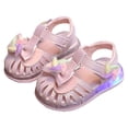 thumbnail image 3 of newwalpole Toddler Girls Sandals Little Girls Kids Summer Shoes Toddler Sandals Pink for Size 7, 3 of 7