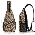 thumbnail image 2 of Full Print Chest Bag 8×15in Outer Large Bag On Both Sides Of Mesh Bag Inside Pocket Design Sponge Pad Shoulder Strap Leopard Print Pattern Background_4, 2 of 8