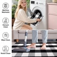 thumbnail image 3 of Buganda Buffalo Plaid Area Rug, Black and White 2'4"x3'7" Washable Cotton Carpet, Indoor Outdoor Rugs for Living Room, Kitchen, Patio, All Season Home Decor, 3 of 9