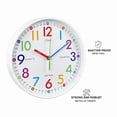 thumbnail image 2 of Learning Clock for Kids - Telling Time Easily, Non-Ticking, Battery Operated, Silent, Colorful Teaching Time Clock, 2 of 6