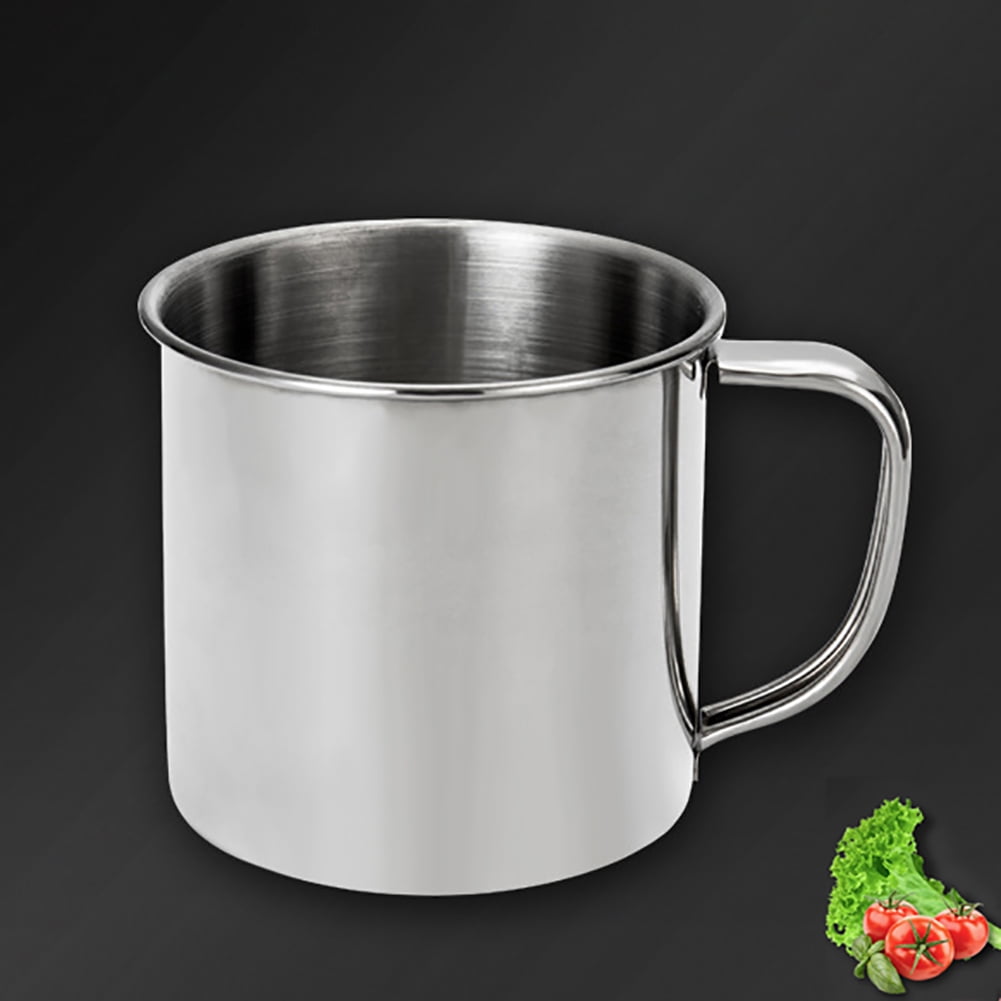 Tea Metal Drinking Double Wall Portable Cup Camping Coffee Mug Stainless Steel 
