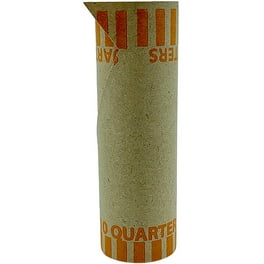 Gunshell Crimped-End Coin Wrapper, Quarters, $10.00, Kraft/Orange, 1,000/Carton Gunshell Crimped-End Coin Wrapper, Quarters, $10.00, Kraft/Orange, 1,000/Carton