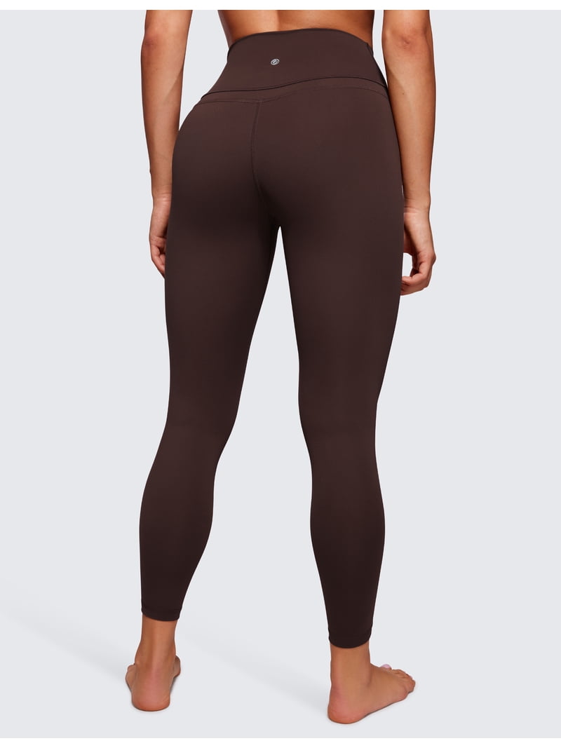 CRZ YOGA Leggings Termici Invernali Donna – Vita Alta, Con Tasche Laterali, Fodera In Pile Morbido, Cuciture Piatte, 63cm, Grigio Misterioso, Taglia 40