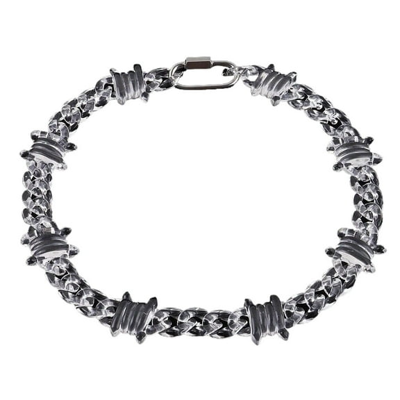 Acrylic Transparent Spike Chain Necklace Clear Chain Lock Pendants Necklaces