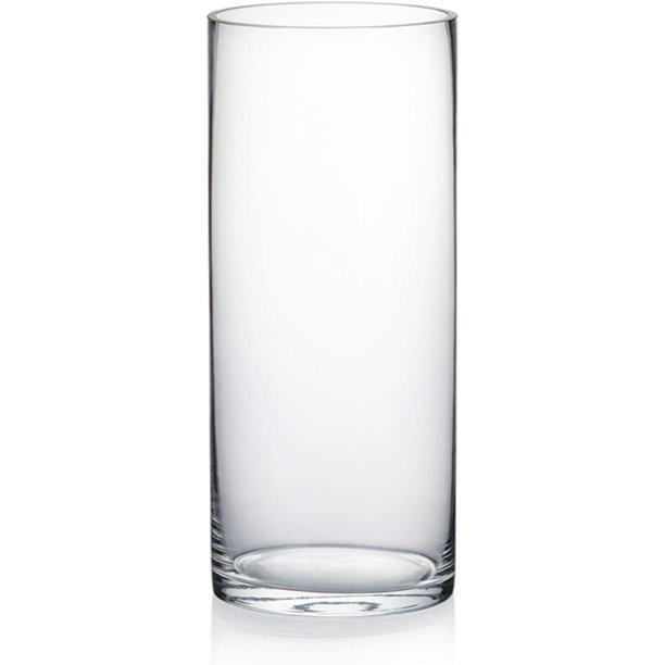 Jarrón de vidrio cilíndrico, diámetro 5", altura 12", contenedor floral transparente, arreglo de centro de mesa alto para boda, fiesta, evento, decoración del hogar, 1 pieza Ormromra CZJJ-ZH13