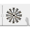 thumbnail image 4 of Rustic, Antique-styled Windmill Wall Clock with Hours of the Day on the Fans, 4 of 6