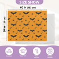 thumbnail image 4 of Kids Blanket 60 x 50 Inch Double-Sided Fleece Nap Mat for Travel,Orange Halloween Bats Printed Machine Washable, 4 of 8