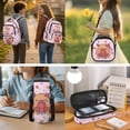 thumbnail image 3 of Pzuqiu Strawberry Bow Capybara School Backpack Set for Girls 4 Piece with Lunch Box,Pencil Case,Water Bottle Holder,17 Inch Large Capacity Schoolbag with Adjustable Straps for Middle School, 3 of 7