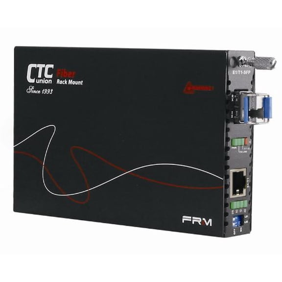FRM220-E1-T1-SFP - E1 / T1 to SFP slot fiber media converter w/ web and console based management support