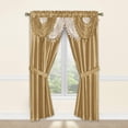 thumbnail image 2 of Regal Home Collections Amore Curtains 5-Piece Window Curtain Set - 54-Inch W x 84-Inch L Panels with Attached Valance and 2 Tiebacks (Gold), 2 of 4