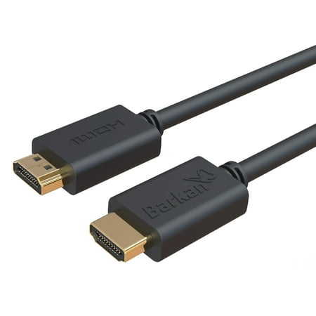 24k Gold Video Barkan 25ft HDMI cable, Ultra-High Definition 4K, 60Hz refresh rate, 18Gbps, 3D video, Ethernet, 24K gold plated, audio return channel ()