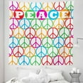 thumbnail image 1 of Colorful Tapestry, Colorful Internationally Recognized Peace Sign Letters Counter Culture Print, Fabric Wall Hanging Decor for Bedroom Living Room Dorm, 5 Sizes, Multicolor, by Ambesonne, 1 of 1
