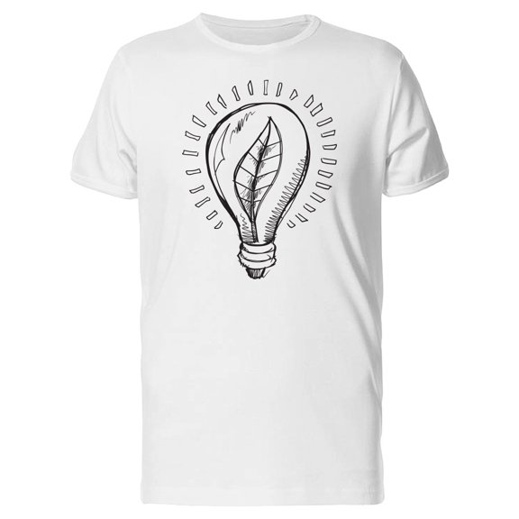 Light Bulb With A Leaf Inside Tee Men's -Image by Shutterstock