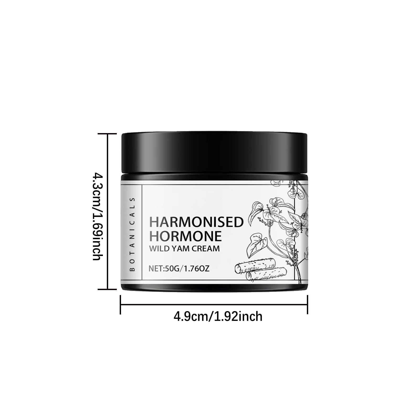 Alantor Wild Yam Cream Hormone Balance Moisturizing Face Body Massage Care, 1.76oz