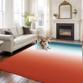 thumbnail image 4 of Gradient Orange Blue 8x10 Area Rug for Living Room Sectional Sofa, Modern Abstract Minimalist Ocean Beach Washable Non Slip Large Rectangle Area Rug, 4 of 9