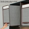 thumbnail image 7 of Hadanceo Large Capacity Quilt Storage Bag Houndstooth Pattern Visible Window Thickened Student Luggage Packing Moving Bag Dormitory Supplies, 7 of 7