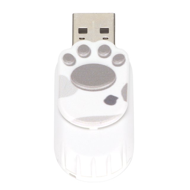 Unidad flash portátil de almacenamiento grande con forma de pata de gato, disco U para ordenador portátil, color gris, 16 GB
