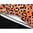 thumbnail image 4 of Serdomi Girls' Big Kid Long-Sleeve One-Piece Swimsuit Rash Guard - Orange Leopard Cutout Midriff Zipper Size 8, 4 of 7
