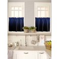 thumbnail image 5 of Navy Blue Black Ombre 2 Panel Kitchen Curtains for Small Windows, Modern Abstract Striped Gradient Bathroom Tier Curtain, Short Window Treatment for Bedroom/Living Room 55"x36", 5 of 6