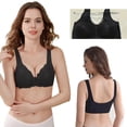 thumbnail image 4 of Front Button Bra Breathable Lace Triming Women Wireless Lingerie Non Slip Sleeping Underwear Wide Shoulder Strap  For Daily Wear ANGGREK Otros, 4 of 7