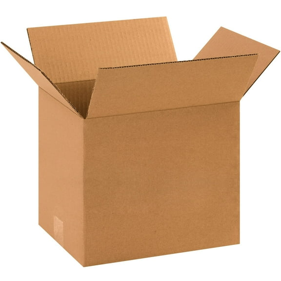 BOX USA 25 Pack of Heavy-Duty Corrugated Cardboard Boxes, 11 1/4" L x 8 3/4" W x 10" H, Kraft, Shipping, Packing and Moving