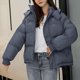 thumbnail image 1 of Puntoco Sudadera Con Capucha De Manga Larga De Color Sólido Para Mujer Que Supera El Cuello Grande Ropa De Algodón De Manga Larga, 1 of 4