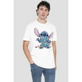 thumbnail image 2 of Lilo & Stitch Mens Christmas Lights Sketch T-Shirt, 2 of 4