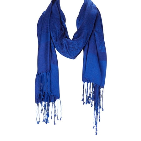 Designer Scarf 100 Cashmere - Amtal Women Solid Color Floral Paisley Jacquard Large Cashmere Feel Shawl Scarf
