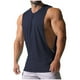 thumbnail image 2 of pstuiky Camisetas sin mangas para hombre, Chaleco deportivo informal sin mangas para hombre, de color liso, para verano, para hacer ejercicio, correr y entrenar Camisas de hombre m, 2 of 5