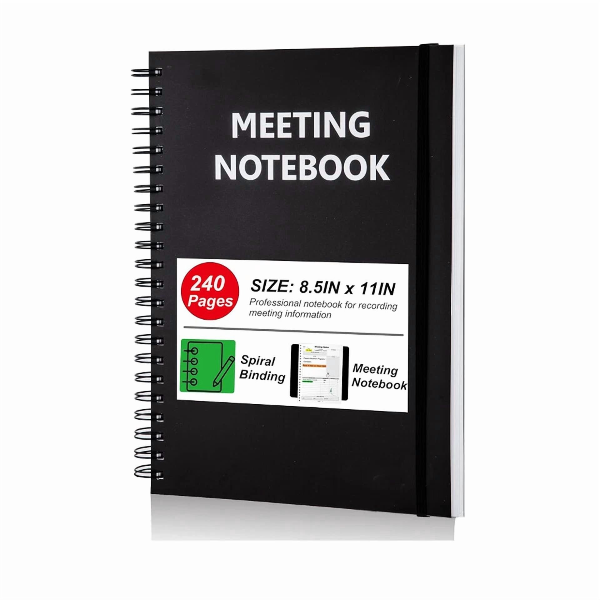 2 Pack A4 Professional Notebook Spiral Metting Notebook 8.5" X 11" 240 Pages