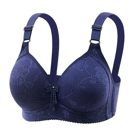 XWSHYW Bras for Women Sexy Sports Bra Without Steel Rings Sexy Yoga Vest Lingerie Underwear Dark Blue M # Prime Day