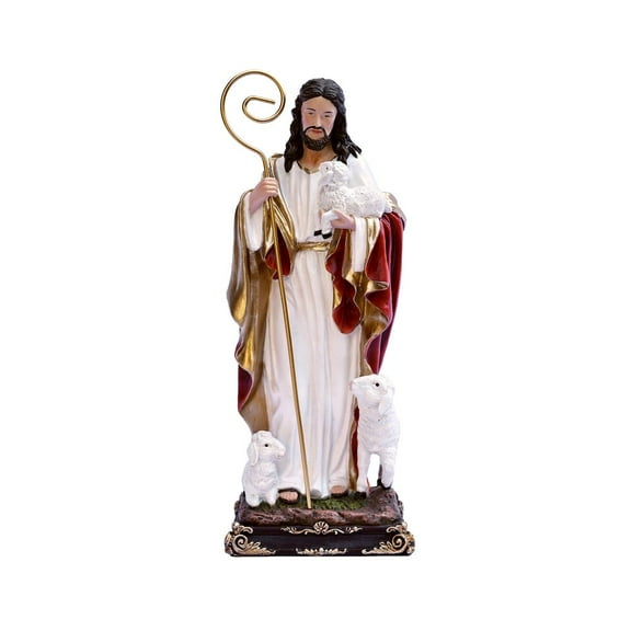 Hi-Line Gift Ltd. 12in Good Shepherd Figure Statue Religious Decor