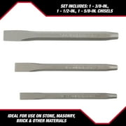 Hyper Tough 3-Piece Heavy Duty Cold Chisel Set, 4031